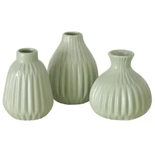 Boltze Vase Esko 3er-Set, Hellgrün