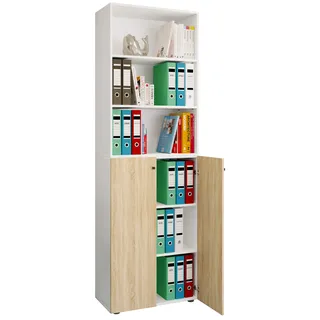 VCM Lona Aktenschrank 70 x 40 x 220 cm braun
