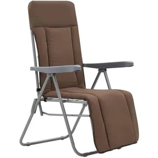 vidaXL Gartenstuhl 58 x 73 x 107 cm braun inkl. Auflagen 2 St. klappbar