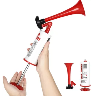Rzspher Airhorn Druckluft Hupe, Handheld Luftdruck Fanfare Pumpe, Druckluft Hupe, Signalhorn, Air Horn Extrem Laut für Handball Fußball Stadionhorn Boot Party