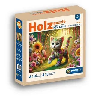 HCM Holzpuzzle - Katze im Garten 150 Teile