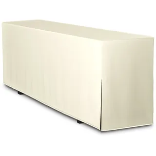 TexDeko® Biertischhusse Premium für Bierzeltgarnitur 220 x 50cm Blickdicht waschbar nur Tisch (Creme)