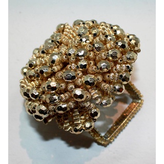 Serviettenring Beads Kunststoff Gold