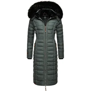 Navahoo Damen Wintermantel Warmer Steppmantel mit Kapuze Umay Stormy Blue Gr. XL - XL