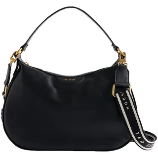 Ted Baker Schultertasche Esiah Webbing Slouchy Leather Hobo Bag, aus echtem Rindsleder schwarz