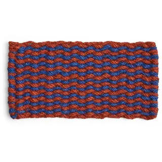 HAY - Coco Fußmatte, stripe wave, braun / navy