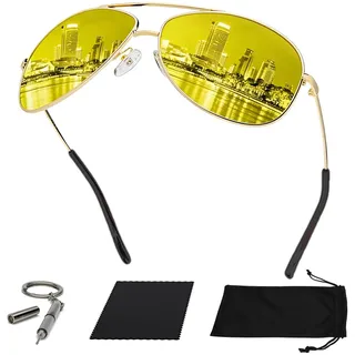 ZXTGBQ Sonnenbrille Herren Polarisiert Pilotenbrille Damen Metallrahmen Retro Fliegerbrille UV400 Schutz, SSonnenbrille Damen Polarisiertt, Pilotenbrille Herren Polarisiert Piloten Sonnenbrille