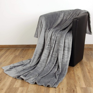 Bestlivings Kuscheldecke Wohndecke Celina - hochwertige Flauschige Decke, 60 x 80 cm - Grau