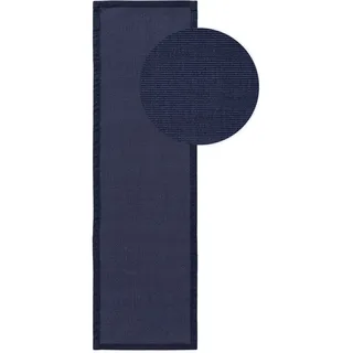 Sisalteppich Sana, benuta, rechteckig, Höhe: 5 mm, Kunstfaser, Berber, Ethno-Style, Wohnzimmer blau 70 cm x 300 cm x 5 mm