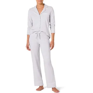 Amazon Essentials Damen Schlafanzug-Set Baumwollmodal langärmliges Hemd und Lange Hose
