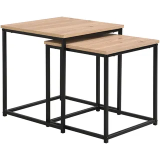 2er-Set Couchtisch - Artisan Eiche - 38 cm