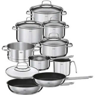 RÖSLE ELEGANCE Topfset 10-Tlg., 6 Hochwertige Kochtöpfe, 1 Dämpfeinsatz, 2 Bratp