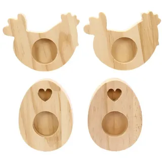 PAPIERDRACHEN Eierbecher 4 Eierbecher aus Holz