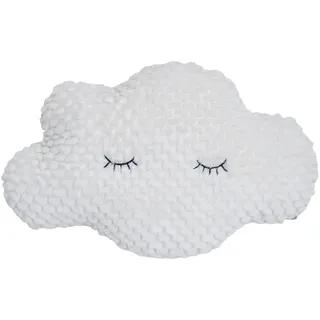 Bloomingville weiches Kuschel-Kissen Cloud, weißes Kinderkissen in Wolken-Form, Polyester, 30 x 45 cm