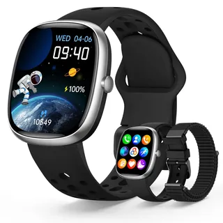 JoJoego Smartwatch Kinder für Jungen Mädchen, Fitness Aktivitäts Tracker Uhr mit 100+ Sportmodi, Schrittzähler, Herzfrequenz Schlafmonitor, IP68 Wasserdicht, Kindergeschenk für Teenage ab 5-16 Schwarz