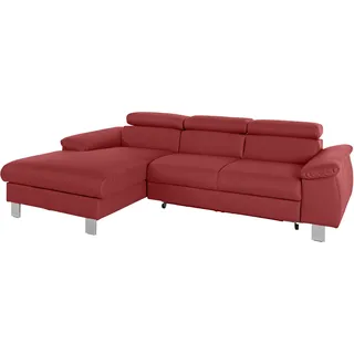 Cotta Ecksofa Kunstleder 2-Sitzer rot