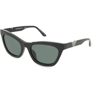 Emporio Armani 0EA4259U Damen-Sonnenbrille Vollrand Cat Eye Acetat-Gestell, schwarz