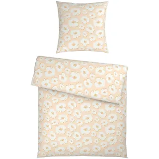 Esposa Bettwäsche, Creme, Textil, Blume, 135x200 cm, Oeko-Tex® Made IN Green, pflegeleicht, hautfreundlich, Schlaftextilien, Bettwäsche, Bettwäsche, Satin-Bettwäsche
