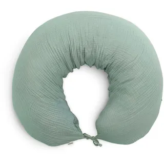 Ehrenkind® Stillkissen Faserbällchen 160 cm, Bio-Musselin, Schwangerschaft & Stillzeit, Jade