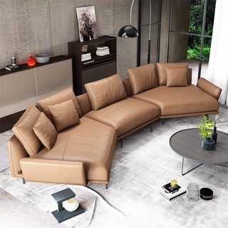 JVmoebel Ecksofa, Wohnlandschaft Garnitur Design Modern Sofa Ecksofa Sofa U-Form beige
