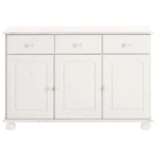 OTTO home Sideboard Mette, Kommode mit gefrästen, kugelförmigen Füßen, Breite 120 cm weiß