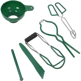6-teiliges Einmachset: Trichter, Zange, Blasenstecher, Glasöffner, Magnetischer Deckelheber Für Marmeladen