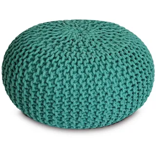 amagohome Pouf Ø45 H30 cm Baumwolle Beige