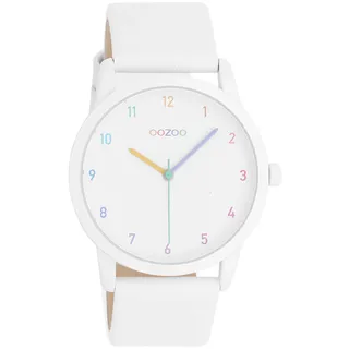 Quarzuhr OOZOO Armbanduhren weiß Damen Quarzuhren Armbanduhr, Damenuhr