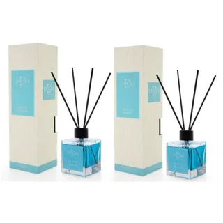 2er Set DOCKS Raumduft Set 110ml Diffuser mit Duftstäbchen – Lufterfrischer Duft Blaues Eis