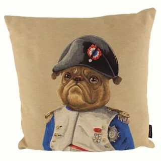 Mars & More Dekokissen Mars & More Gobelin Kissen Sir Napoleon Bulldogge ca 45 x 45 cm braun