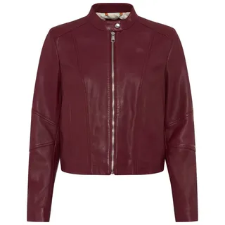 BOSS ORANGE Lederjacke Saleste Premium Damenmode aus fein genarbtem Leder rot XXXL (46)