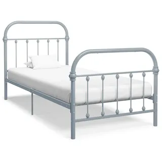 vidaXL Bettgestell 90 x 200 cm Grau