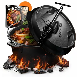 Dutch Oven Iron Taste 9L mit Füßen Deckelheber