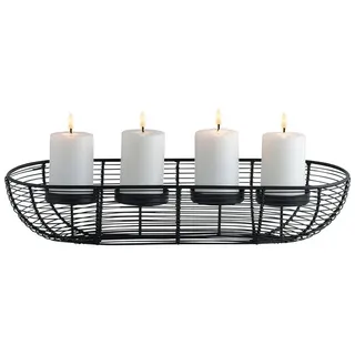Marrakesch Orient & Mediterran Interior Adventskranz Kerzenhalter Weihnachtsdeko Flann Schwarz