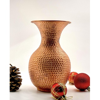 Maiosn Zoe Vase Gold aus massiven Kupfer - edel und robust - Kupfervase - Blumenvase