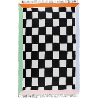 Plaid TOM TAILOR HOME "Checkmate Bings" Wohndecken Gr. B/L: 140 cm x 210 cm, bunt Wolldecken Künstlerkollektion
