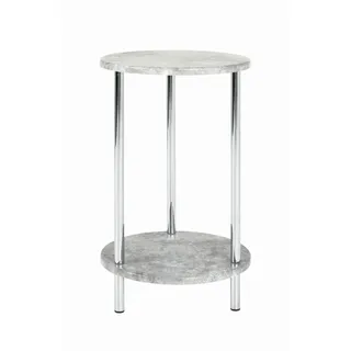 Haku-Möbel Beistelltisch Grau MDF Betonoptik 30 x 50 cm