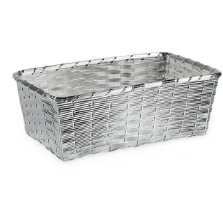 SILBERKANNE Silber-Brotkorb & Obstschale (25x14x8 cm) – Edel Versilbert (Silber-Plated). Hochwertige Verarbeitung & Modernes Design