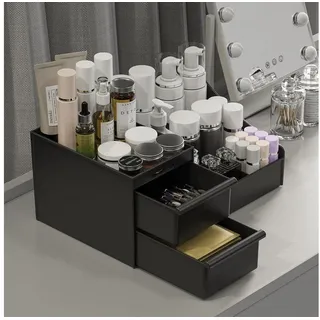 luxuskollektion Kosmetik Organizer Schubladen Schminktisch Waschtisch 1-tlg. Schwarz