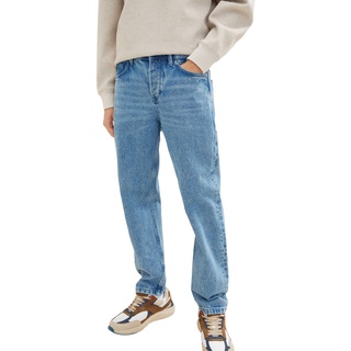 Tom Tailor Denim Herren Jeans LOOSE FIT Relaxed Fit Used Light Blau 10118 Tiefer Bund Reißverschluss W 36 L 32