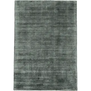 Teppich CARPETFINE "Ava Viskoseteppich" Teppiche Gr. B/L: 200 cm x 250 cm, 13 mm, 1 St., grün (dunkelgrün) Esszimmerteppiche Seidenoptik, leichter Glanz, auch als Läufer erhältlich
