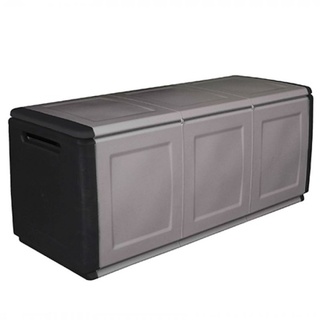Aufbewahrungsbox mit Deckel aus Kunststoff, 1380 x 570 x 530 mm, grau
