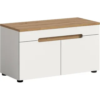 Home affaire Sitzbank REHAT, TOPSELLER!, Breite 80cm, 2 Türen, 2 Fächer (in verschiedenen Farben erhältlich), Garderobenbank, Flurbank, Dielenbank, Bank mit Stauraum, Bank weiß