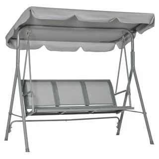 Outsunny Hollywoodschaukel Grau 3-Sitzer