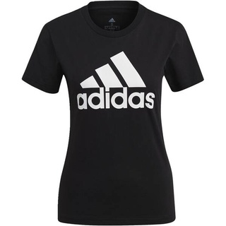 ADIDAS Damen Shirt Damen T-Shirt Essentials Logo, Schwarz/Weiß, S