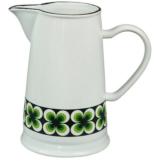 Capventure Kanne Kurg Kanne Wasserkrug Karaffe Vase Keramik 1,6l Retro Ramona Cabanaz grün