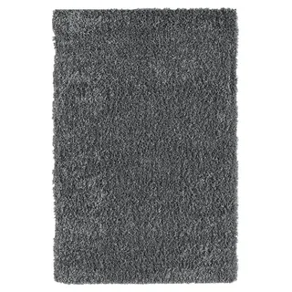 Wohnando Teppich MY-RUG Hochflorteppich Shaggy Star 180x120cm, rechteckig, Höhe: 38 mm, einfarbig, leicht glänzend, extra flauschig grau rechteckig | 120 cm x 180 cm x 38 mm