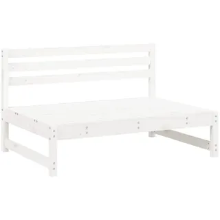 vidaXL Garten-Mittelsofa Holz weiß