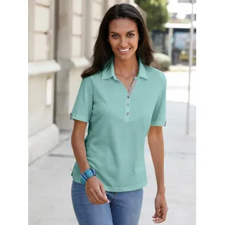 Poloshirt CASUAL LOOKS "Poloshirt" Gr. 48, blau (aqua) Damen Shirts Jersey