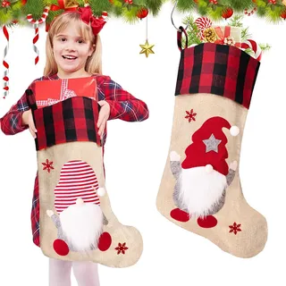 Nikolausstrumpf Kamin Zum Befüllen 2er Groß Jute Weihnachtsstrumpf Nikolausstief